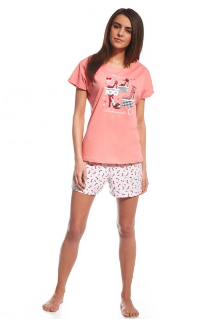 Хлопковая женская пижама с шортами и яркой футболкой Cornette 665 - фото 1