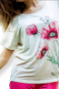 Летняя трикотажная пижама с бриджами и маками на футболке KEY LNS 565 - фото 6