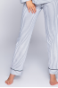 Женская хлопковая пижама в полоску с рубашкой и брюками Sensis ZARA - фото 3