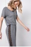 Серая женская пижама из вискозы с брюками Aruelle CAMILLA - фото 2