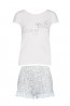 Женская хлопковая летняя пижама с шортами и футболкой Esotiq 37727 BLOOMING  - фото 6