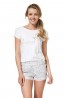 Женская хлопковая летняя пижама с шортами и футболкой Esotiq 37727 BLOOMING  - фото 5