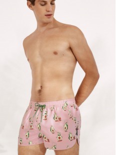 Мужские пляжные шорты с рисунком авокадо