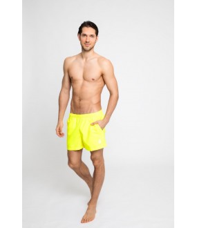 Желтые мужские пляжные шорты с карманами