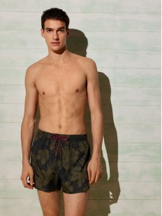 Мужские пляжные шорты с растительным принтом
