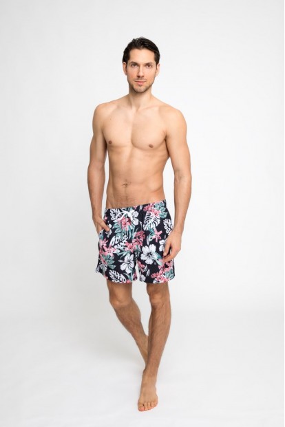 Пляжные мужские шорты с принтом Leyeroo MARK 002 - фото 1