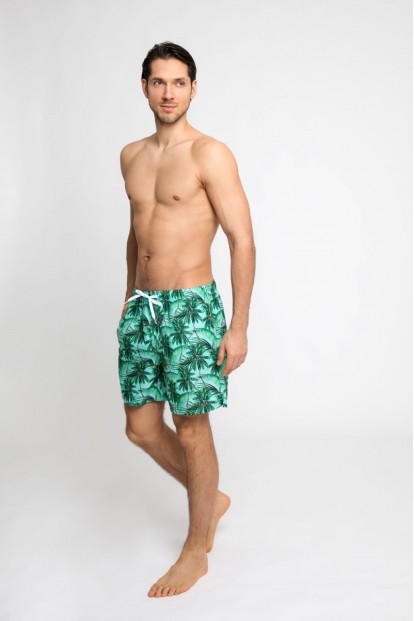Зеленые мужские шорты для пляжа Leyeroo MARK 001 - фото 1
