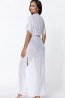 Длинное белое пляжное платье с коротким рукавом Lorin L6018/9 - фото 2