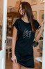Черная ночная сорочка с коротким рукавом Sensis CATALINA - фото 3