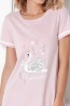 Розовая ночная сорочка с лебедем Aruelle Sharon - фото 2