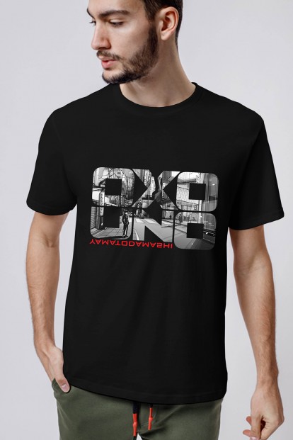 Мужская хлопковая футболка с принтом Oxouno Oxo kulir big boy  - фото 1