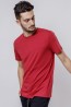 Красная мужская футболка из хлопка с круглым вырезом OXOUNO 0900 - фото 1