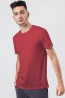Красная мужская футболка из хлопка с круглым вырезом OXOUNO 0907 - фото 1