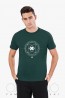 Мужская хлопковая футболка с геометрическим рисунком Oxouno 0552-157 kulir 01 - фото 1