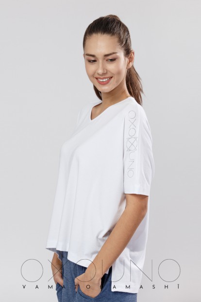 Женская футболка-распашонка с ассиметричным низом Oxouno 0487-07 modal 07 - фото 1