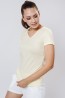 Женская желтая футболка из хлопка  OXOUNO 0577 - фото 1