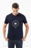 Мужская хлопковая футболка с геометрическим рисунком Oxouno 0317-157 kulir 01 - фото 1