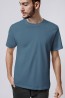 Синяя однотонная мужская футболка прямого кроя OXOUNO 1046 - фото 1