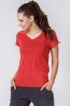 Женская красная футболка из хлопка OXOUNO 0573 - фото 1