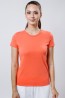 Женская коралловая футболка из хлопка OXOUNO 0574 - фото 1