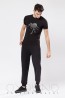 Мужская облегающая хлопковая футболка с овальным вырезом и принтом паук Oxouno 0062-118 kulir - фото 4