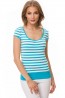 Женская бесшовная футболка в полоску с глубоким вырезом Gatta TEE DONNA Stripes - фото 5
