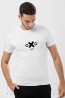Мужская облегающая хлопковая футболка с круглым вырезом Oxouno 0058-159 kulir - фото 1