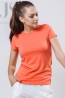 Женская коралловая футболка из хлопка OXOUNO 0574 - фото 2