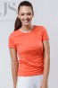Женская коралловая футболка из хлопка OXOUNO 0574 - фото 3
