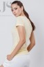 Женская желтая футболка из хлопка  OXOUNO 0577 - фото 4