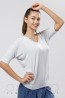 Женская футболка с приталенным поясом и манжетами Oxouno 0490 viscose 08 - фото 2