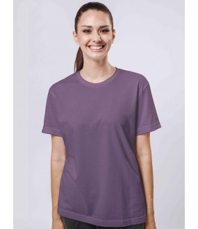 Женская свободная фиолетовая футболка из хлопка в стиле бойфренд