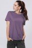 Женская свободная фиолетовая футболка бойфренд из хлопка OXOUNO 0924 - фото 2