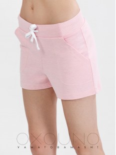 Женские домашние летние хлопковые шорты розовые