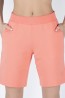 Женские удлиненные розовые шорты с боковыми карманами OXOUNO 0884 - фото 1