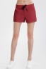 Короткие женские бордовые шорты с карманами OXOUNO 1039 - фото 1