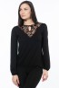 Черная элегантная блузка с длинными рукавами Eldar KLAUDIA - фото 1