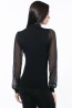 Черная блузка с длинным тюлевым рукавом Eldar CHRISTINE - фото 2