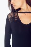 Черная блузка больших размеров с тесемкой на шее Eldar LAURA plus - фото 4