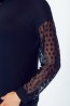 Свободная блузка с рукавами из микротюля в горошек Jadea 4074 - фото 6