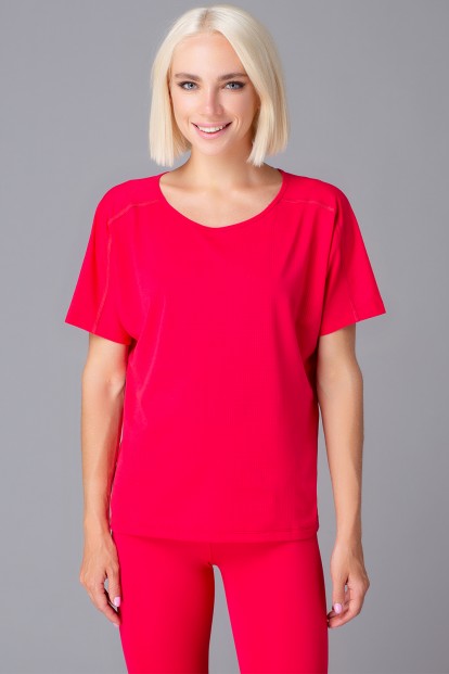Свободная женская футболка с коротким рукавом для спорта Oxouno Oxo 2078-666  - фото 1