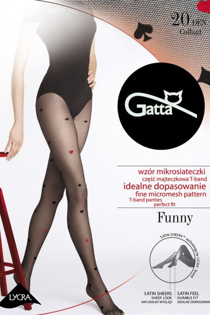 Фантазийные колготки с мастями карт Gatta FUNNY 09A - фото 1
