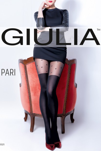 Колготки с имитацией чулок и сердечками Giulia PARI 27 - фото 1
