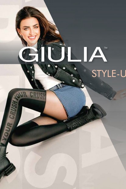 Колготки с имитацией чулок и надписью Giulia STYLE UP 03 - фото 1