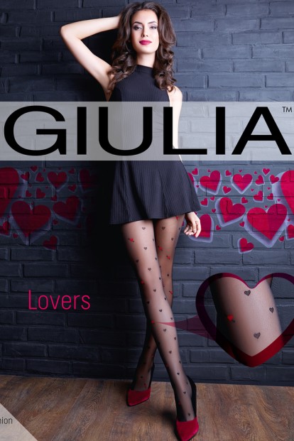 Фантазийные колготки с сердечками Giulia LOVERS 10 - фото 1