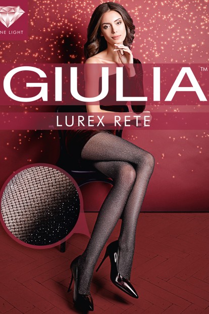 Блестящие колготки с мелкую сетку 40 ден Giulia LUREX RETE - фото 1