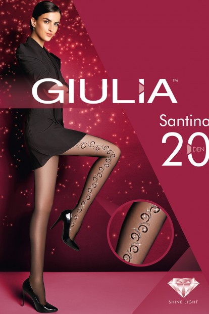 Фантазийные колготки 20 ден с блестящим узором Giulia SANTINA 10 - фото 1