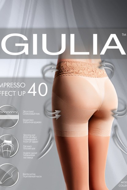 Утягивающие колготки с кружевным поясом Giulia IMPRESSO EFFECT UP 40 - фото 1