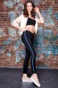 Спортивные женские леггинсы для фитнеса с лампасами Giulia Leggy fan stripe 01 - фото 1
