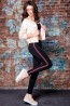 Спортивные женские легинсы для фитнеса с лампасами Giulia Leggy fan stripe 02 - фото 1